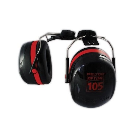 3M Peltor Optime 105 Folding Ear Muffs, Black, Red 10093045081032